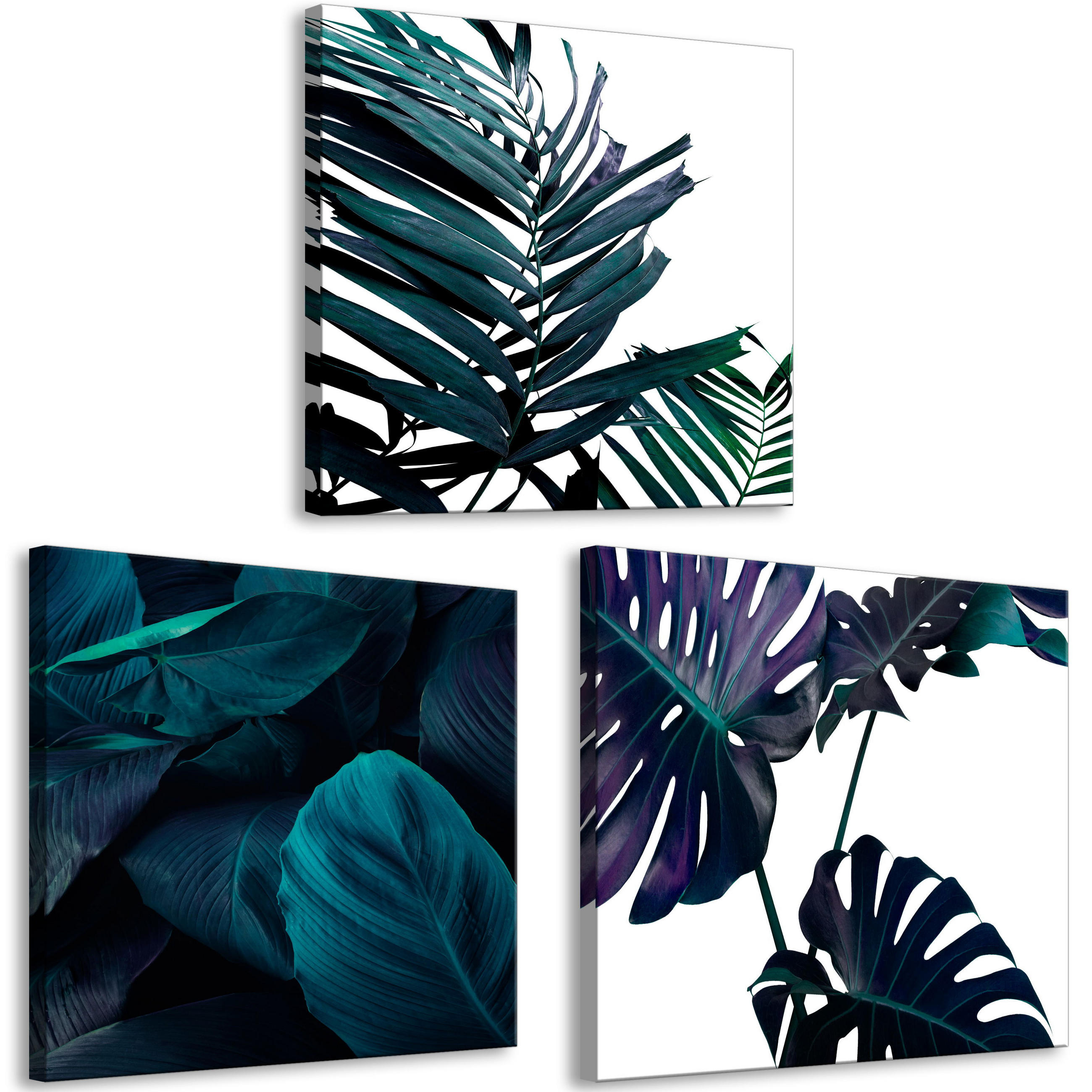 KUNSTDRUCK Türkis 120/40 cm - Türkis/Weiß, Textil (120/40cm) - KUNSTLOFT