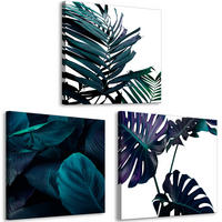 KUNSTDRUCK Türkis 120/40 cm - Türkis/Weiß, Textil (120/40cm) - KUNSTLOFT