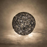 LED-AUSSENKUGEL Mesh Schwarz Ø 50cm - Schwarz, Metall (50/50/50cm) - s.luce