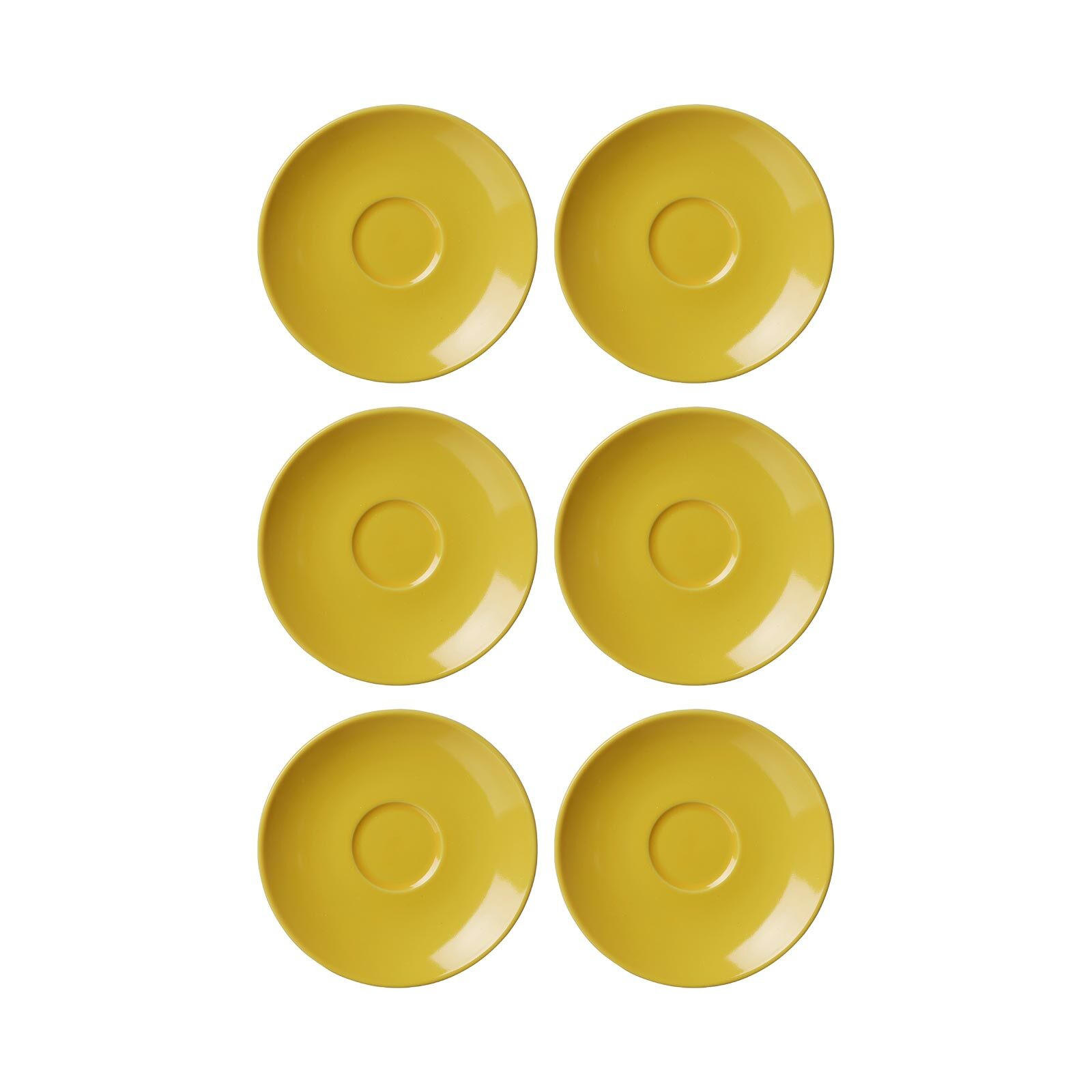 ESPRESSOUNTERTASSEN Doppio Gelb ø 12 cm 6er Set - Gelb, Keramik (12cm) - Ritzenhoff Breker