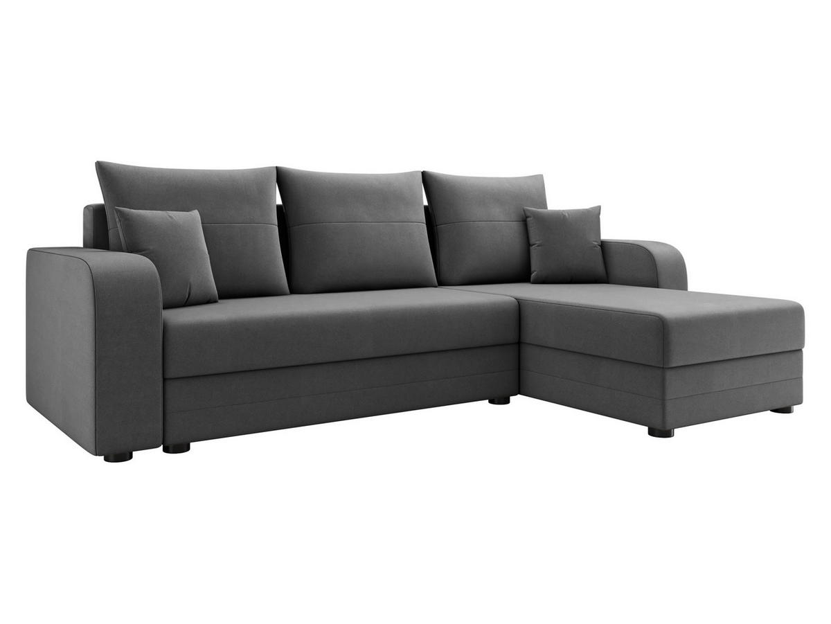 ECKSOFA Hewlet Bis - Schwarz/Grau, Holz/Kunststoff (237/139cm) - MIRJAN24