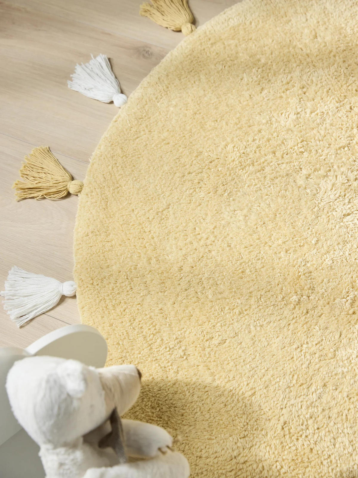 PRALNA otroška preproga Malu rumena ø 100 cm okrogla - rumena, tekstil/naravni materiali (100/100cm) - Lytte