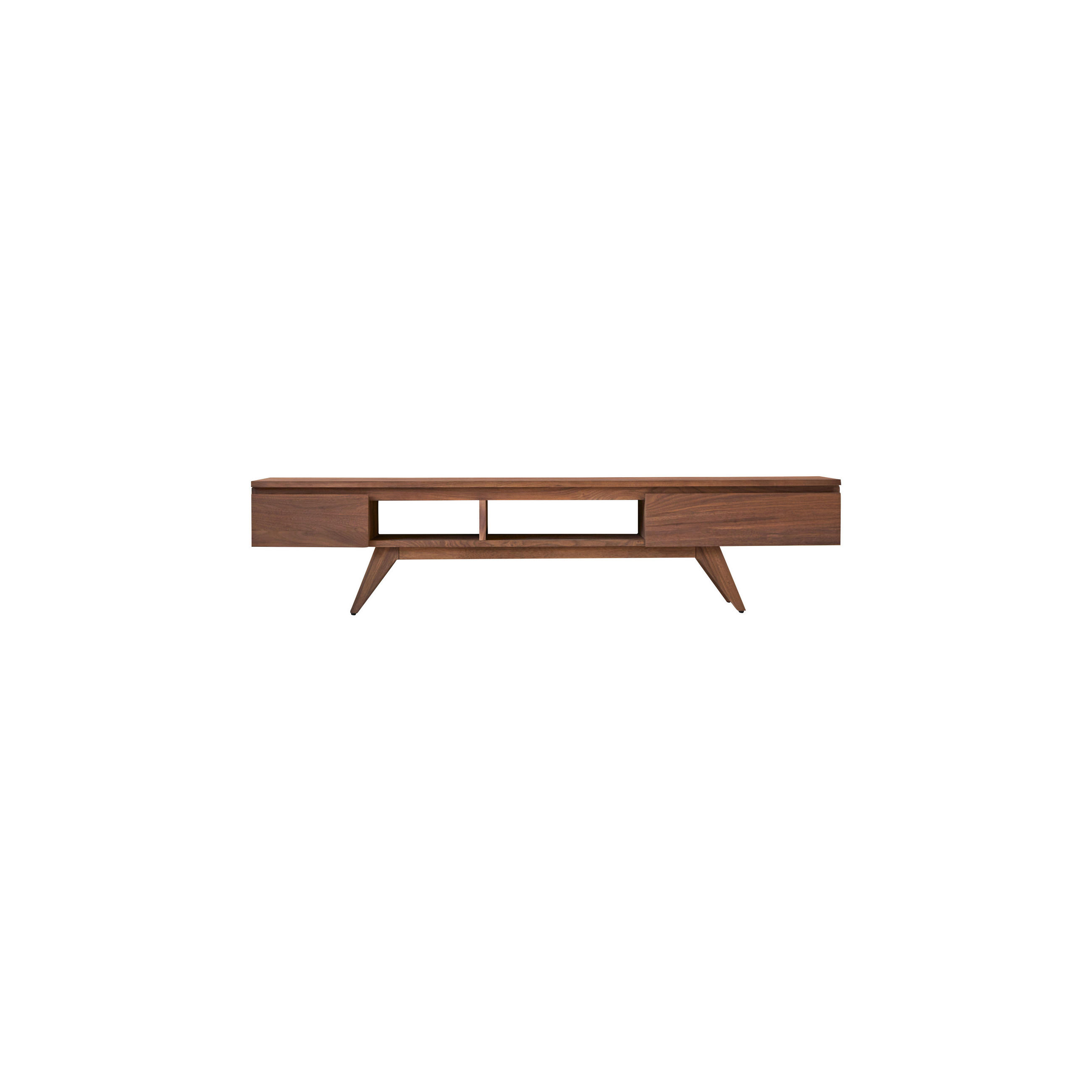 TV-SCHRANK Esmée Dunkelbraun aus Walnuss - Dunkelbraun, Holz (180/40/35cm) - Tikamoon
