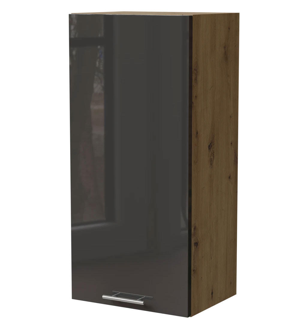 Feldmann-Wohnen Küchenhängeschrank Graphit, Eiche Artisan 45x96x32.5 cm