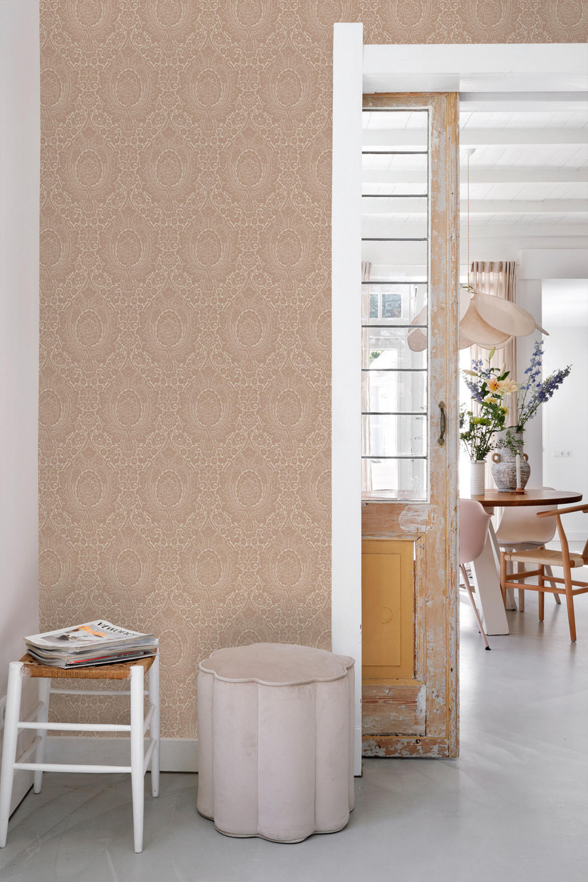 TAPETE Ornamente 50 x 900 cm - Pink, Papier (50/900cm) - ESTAhome