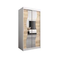 SCHWEBETÜRENSCHRANK 200/100/62 2-türig - Silberfarben/Weiß, Holz/Kunststoff (100/200/62cm) - Abiks Möbel