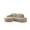 ECKSOFA Girona Mit Schlaffunktion - Greige, Holzwerkstoff/Textil (278/179cm) - Fun Möbel