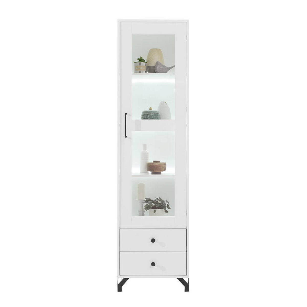 WOHNZIMMER Set – BERGEN System – Weiß - Weiß, Holzwerkstoff (90/190/40cm) - hi-markt