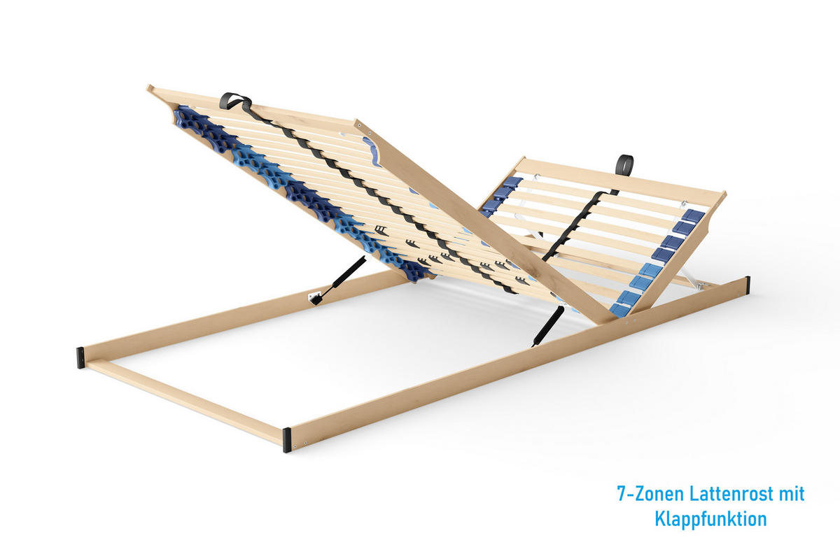 POLSTERBETT Milano Weiß 180 x 200 x 32 cm Bettkasten Mit hochwertiger Matratze H3 (bis 120 kg) und Lattenrost - Weiß, Holz (180/200cm) - Halmon Schlafkomfort Betten 