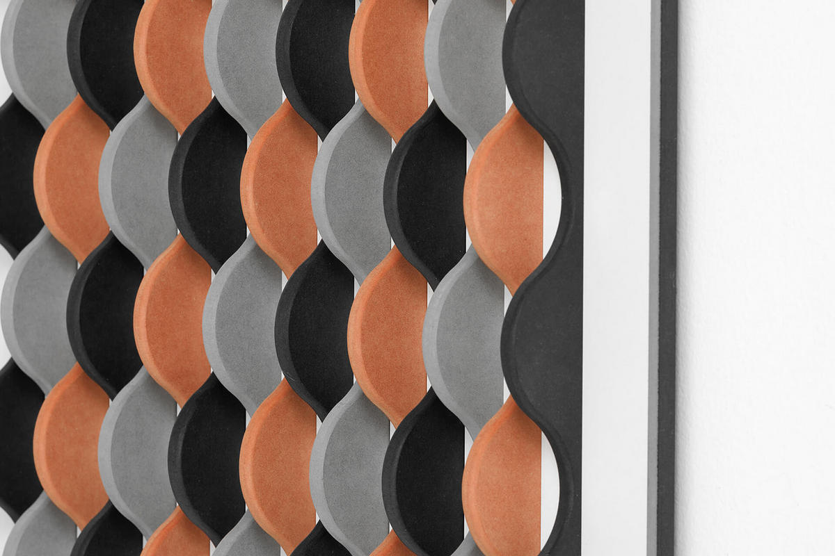 HOLZBILD Schwarz-Weiß 45/65 cm - Schwarz/Orange, Holz (5.46/65cm) - KUNSTLOFT