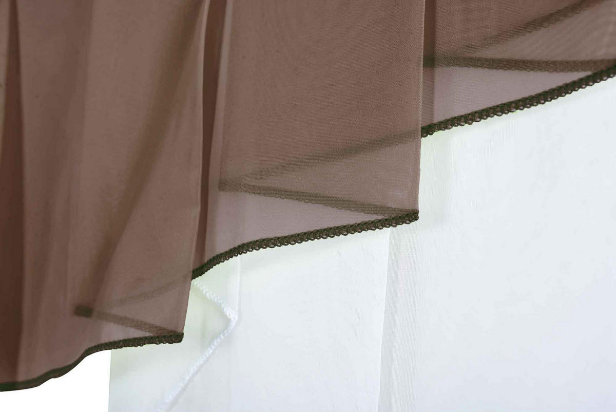 SCHEIBENGARDINE MEIßEN 100x100 cm Taupe - Taupe, Textil (100/100cm) - Gardinenbox