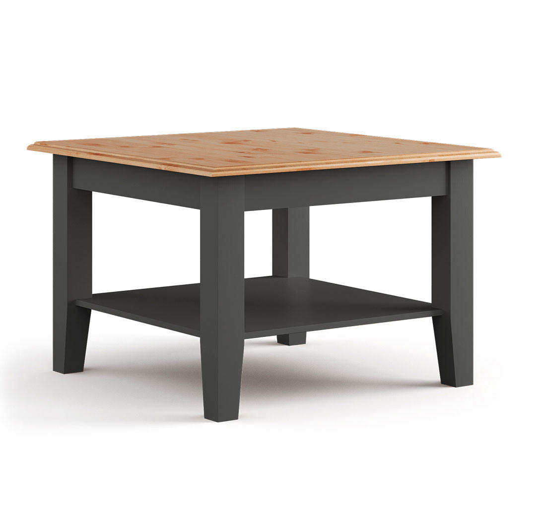 Feldmann-Wohnen Couchtisch Kiefer, Grau 70x48x70 cm