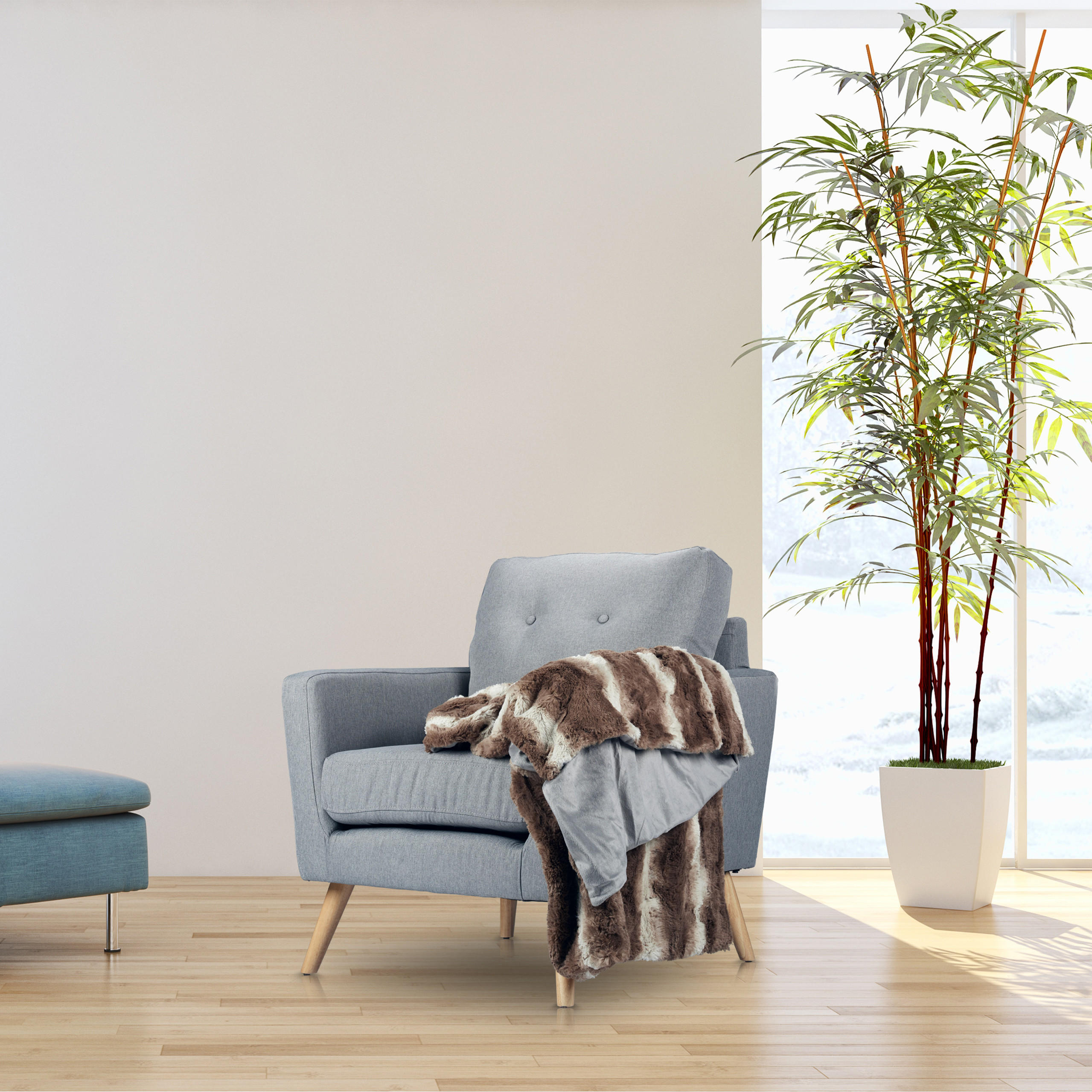 FELLDECKE - Multicolor, Textil (150/200cm) - Relaxdays