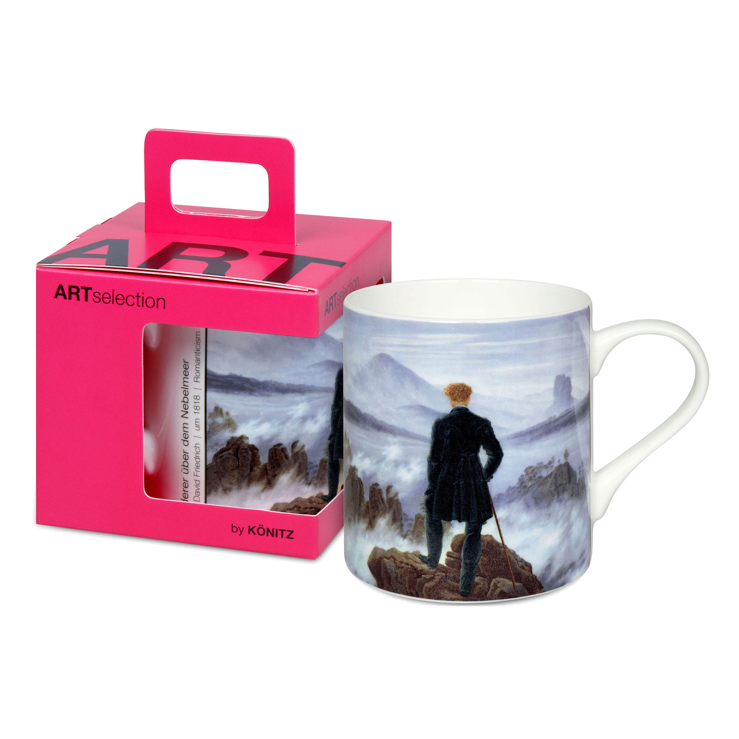 KAFFEEBECHER Wanderer - Caspar David Friedrich, in Geschenkbox - Naturfarben, Keramik (0.4L) - Könitz