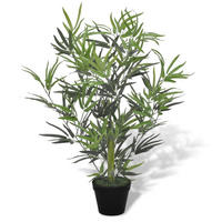 KÜNSTLICHER Bambusbaum Mit Topf 80 Cm - Schwarz/Braun, Naturmaterialen/Kunststoff (80cm) - vidaXL