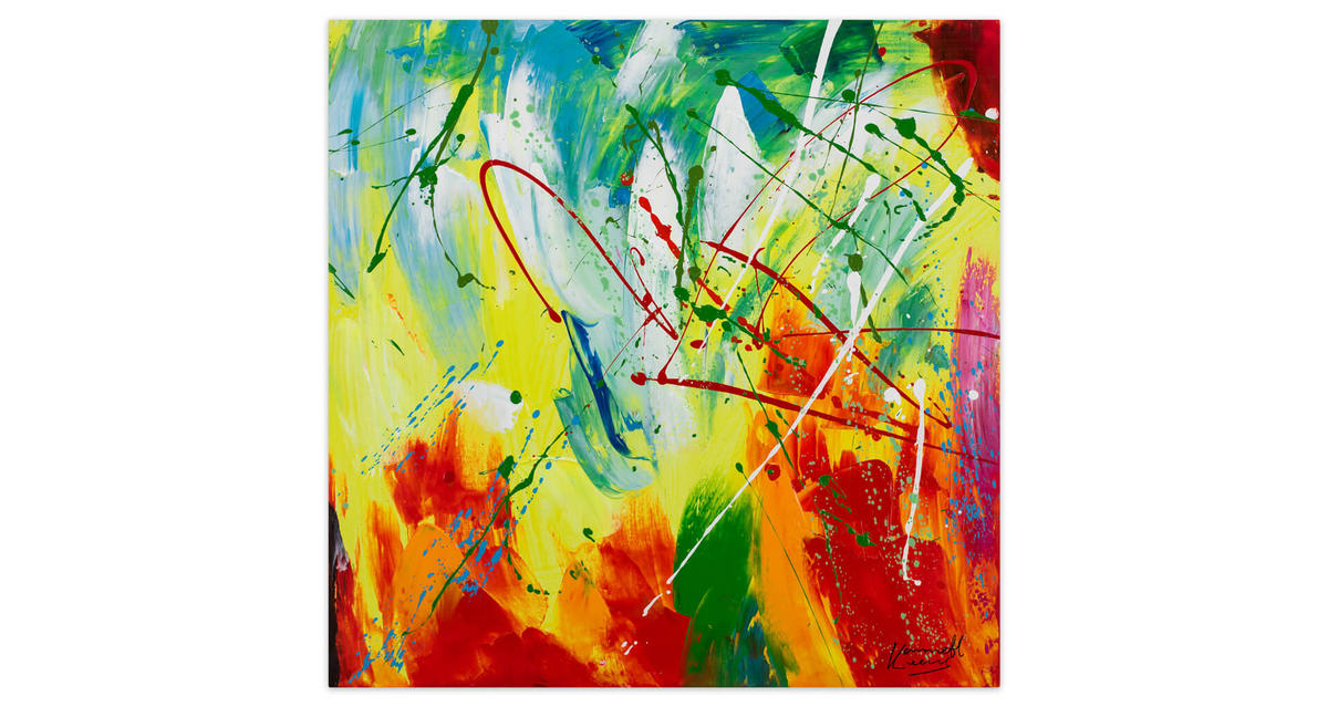 ÖLGEMÄLDE 60/60 cm - Multicolor, Holz/Textil (60/60cm) - KUNSTLOFT