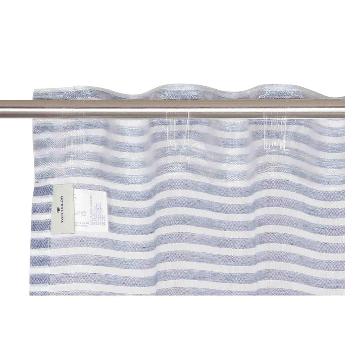 SCHLAUFENSCHAL MIT ZEITLOSEN STREIFEN NATURAL STRIPE transparent - Titanfarben, Textil (130/0.5/250cm) - Tom Tailor