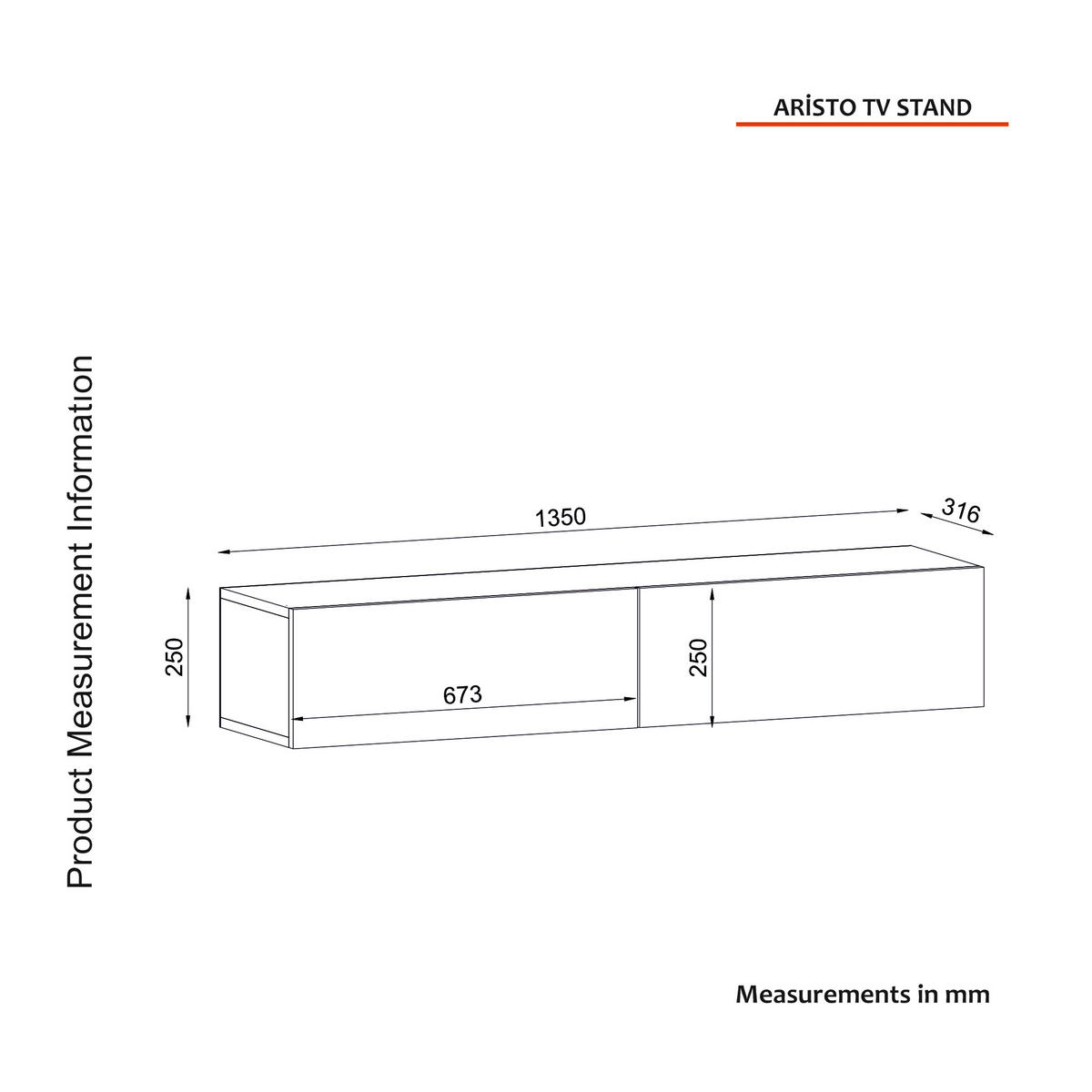 TV-LOWBOARD Hängend Aristo Saphir - Beige, Holzwerkstoff (135/25/31.6cm) - moebel17