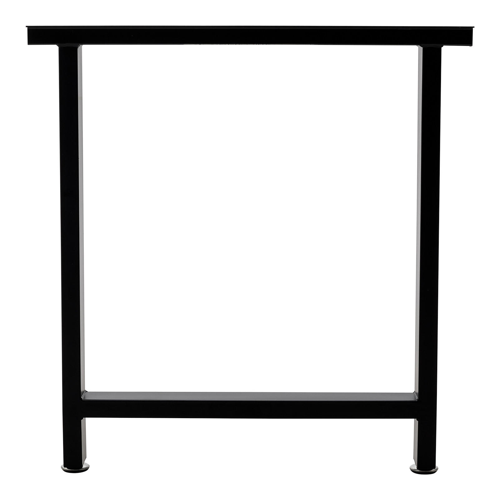 TISCHGESTELL-SET 2-TLG. Rechteckig Metall - Schwarz, Metall (70/72/7cm) - Livingandhome