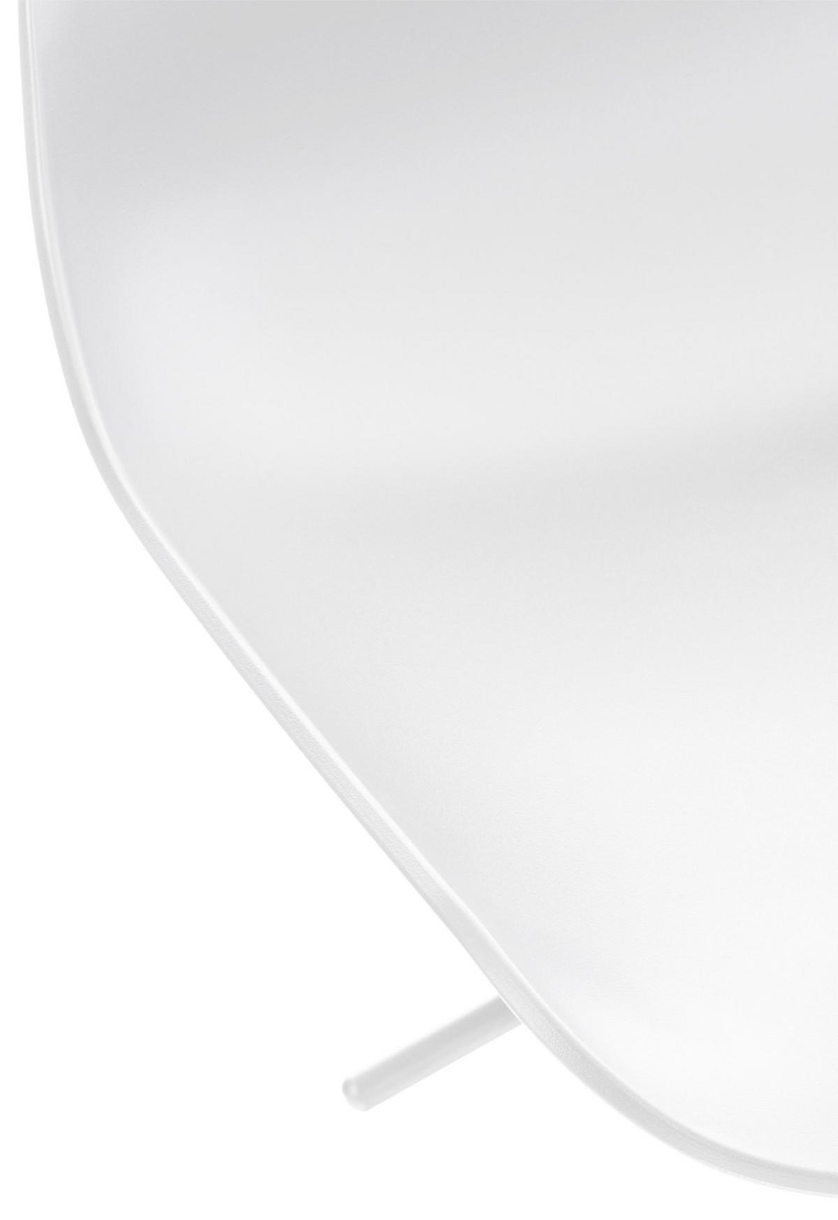 BARHOCKER Kunststoff weiß - Walnussfarben/Weiß, Kunststoff/Metall (43/69/44cm) - CLP