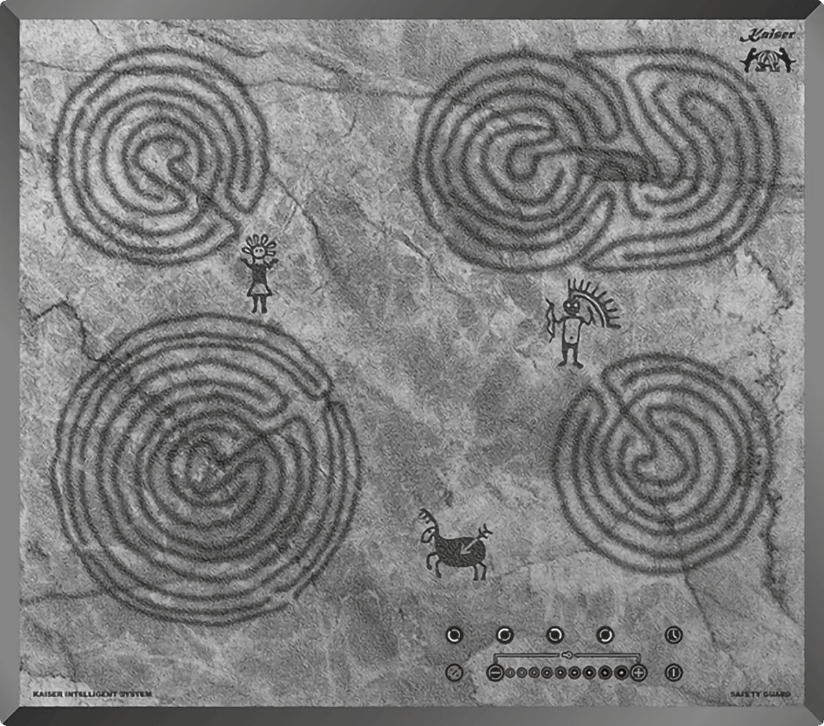 BACKOFEN-SET Einbaubackofen 60 cm EH 6339+KCT 6715 F Ära Glaskeramikkochfeld 60 cm - Silberfarben, Metall (59.4/59.4/57.5cm) - Kaiser Küchengeräte