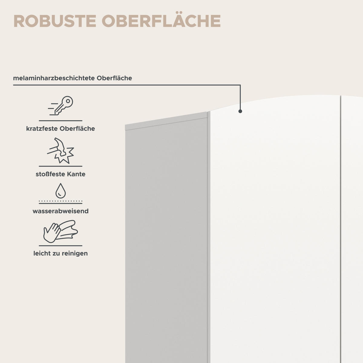 KLEIDERSCHRANK 3-türig STELLA (B/H/T: ca. 122/198/51 cm) in weiß/weiß - Weiß, Holzwerkstoff (122/198/51cm)