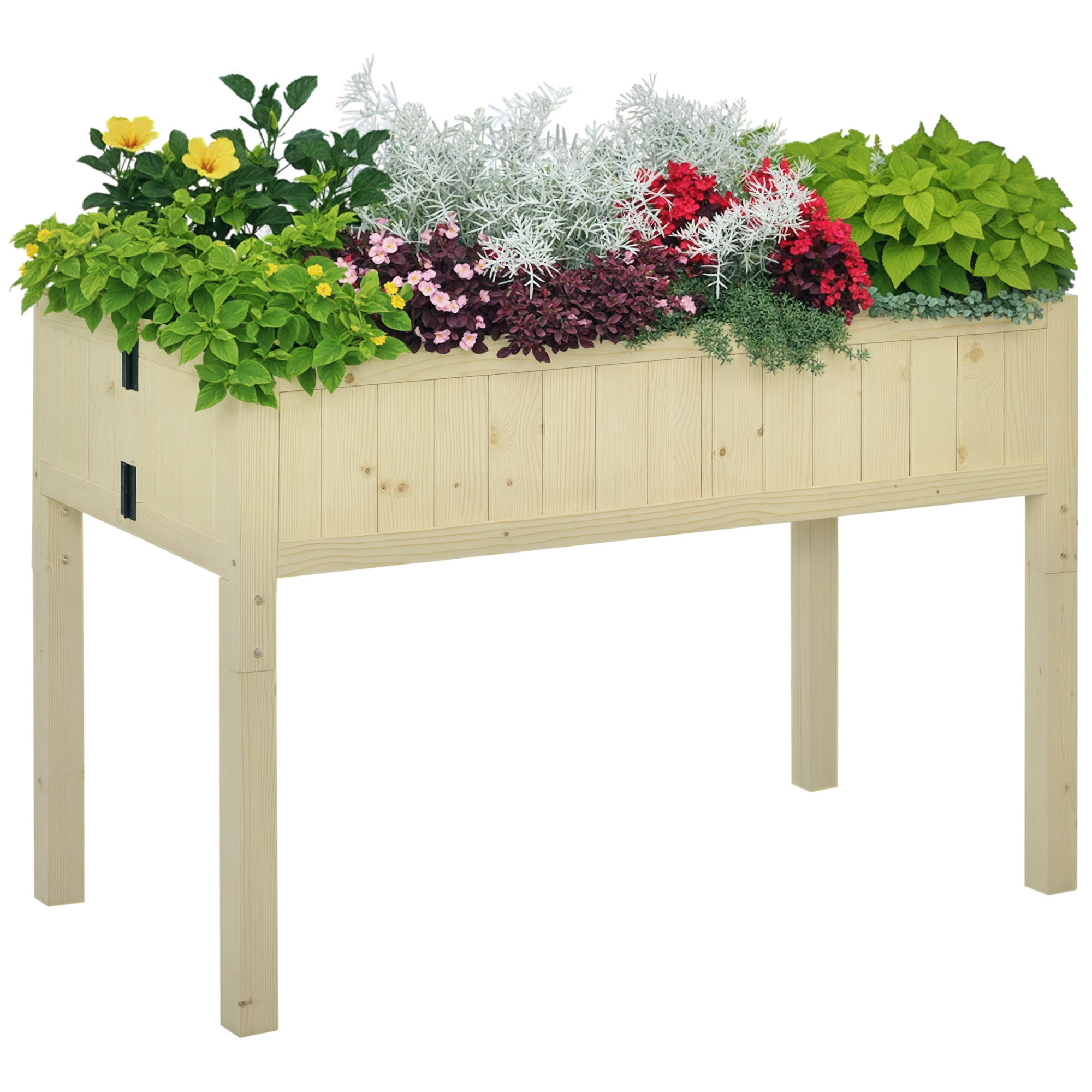 HOCHBEET, Klappbares erhöhtes Beet, 115 x 56 x 76 cm, Holz - Multicolor, Holzwerkstoff (115/76/56cm) - FORIOUS