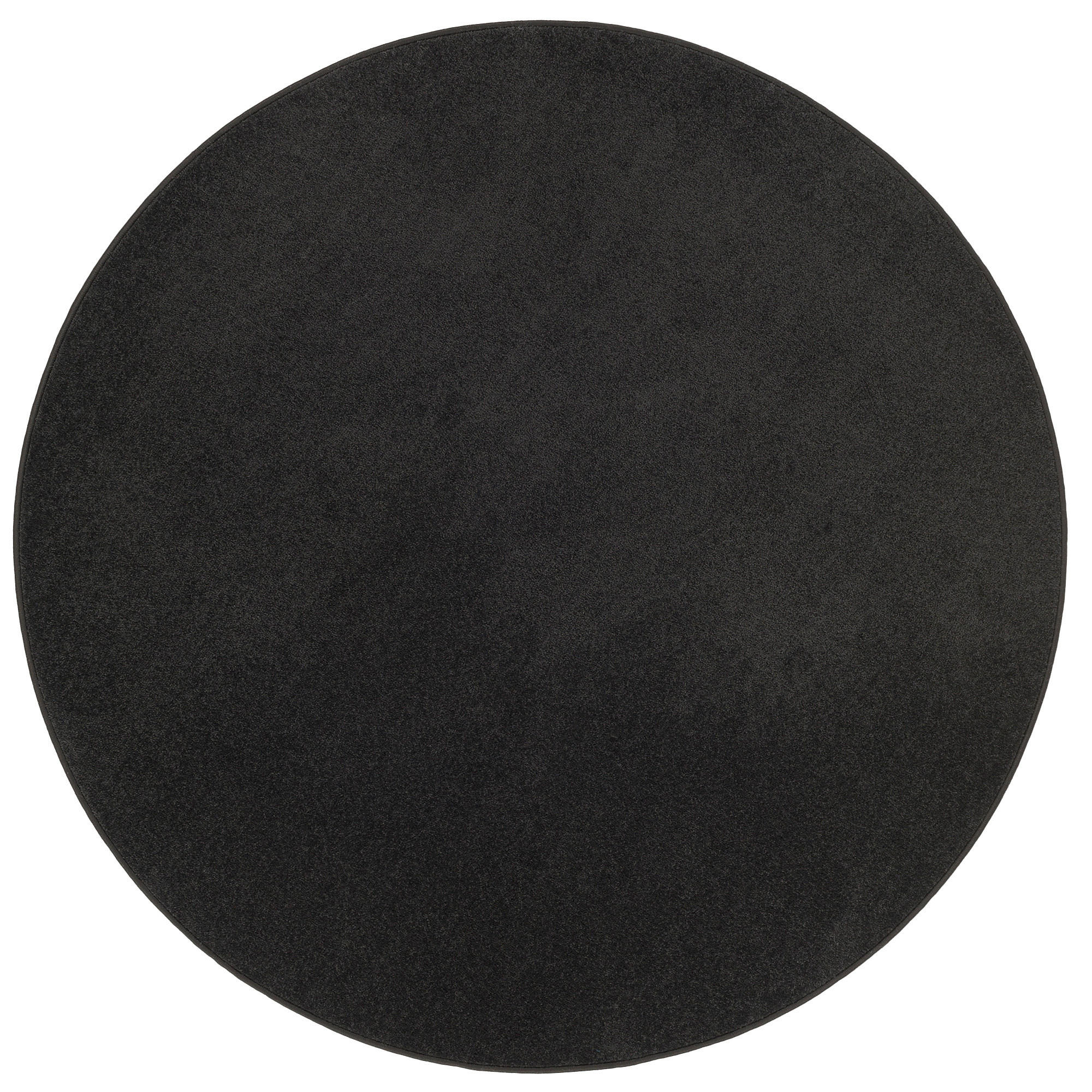 TREND VELOURS TEPPICH JOY RUND - Schwarz, Textil (200/200cm) - Snapstyle