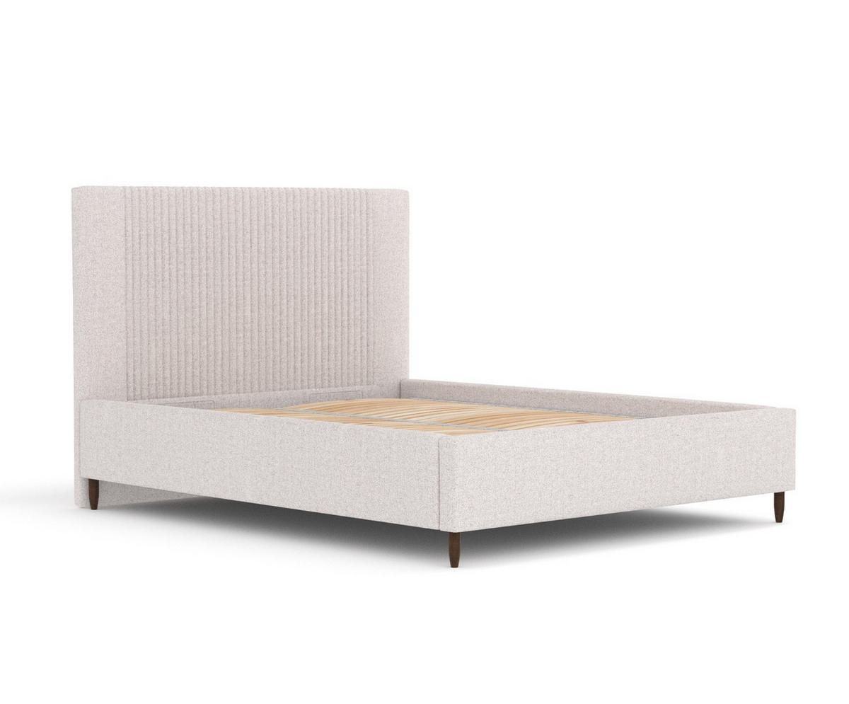 POLSTERBETT Etero Beige 160/200 cm im Webstoff - Wengefarben/Beige, Holz/Holzwerkstoff (160/200cm) - Maison de Reve