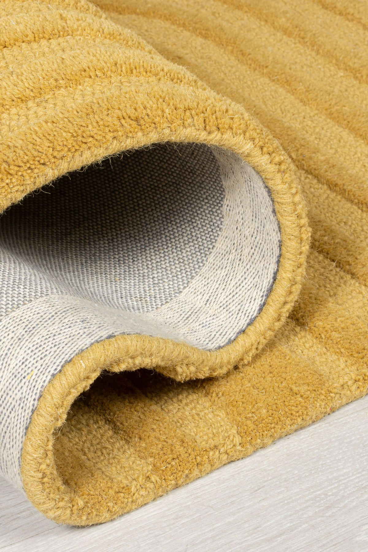 WOLLTEPPICH Pastell-Design, handgetuftet LEVEN BLAKE, Senfgelb 160x230 cm - Currygelb, Textil (160/230cm) - KADIMA DESIGN