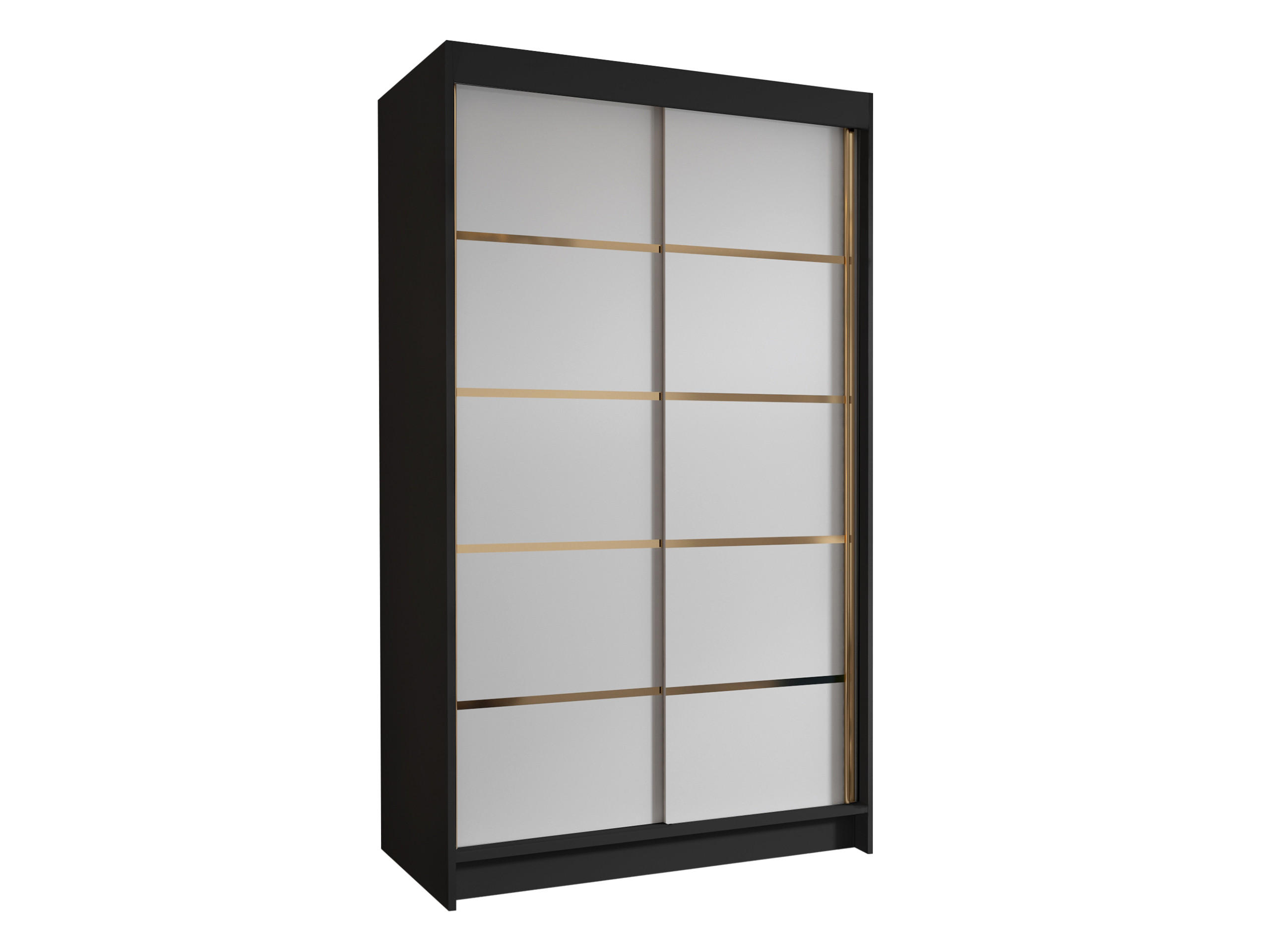 SCHIEBETÜRENSCHRANK Vigo IV - Goldfarben, Holzwerkstoff/Metall (100/200/58cm) - MIRJAN24