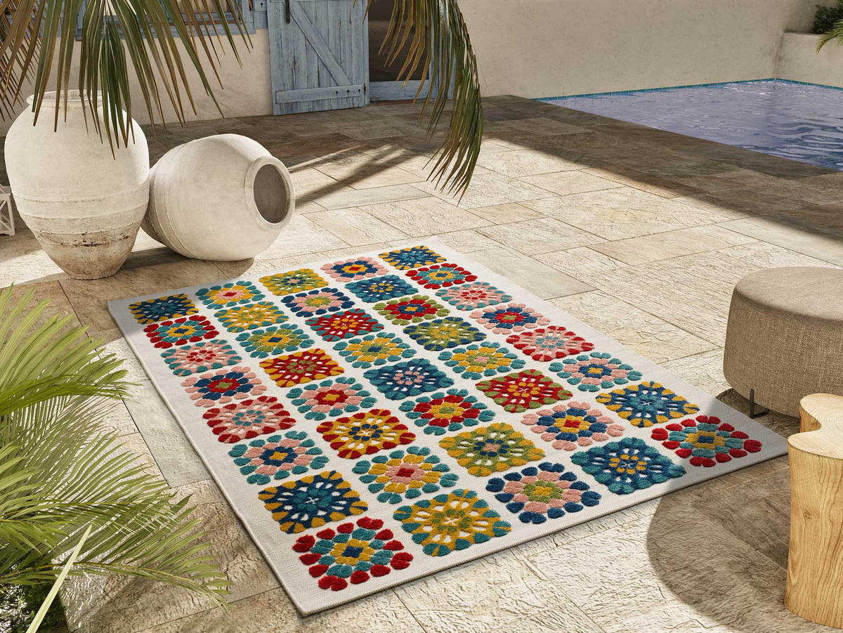 OUTDOORTEPPICH Mehrfarbiger Mila 80/150 cm - Multicolor, Kunststoff/Textil (80/150cm) - Atticgo