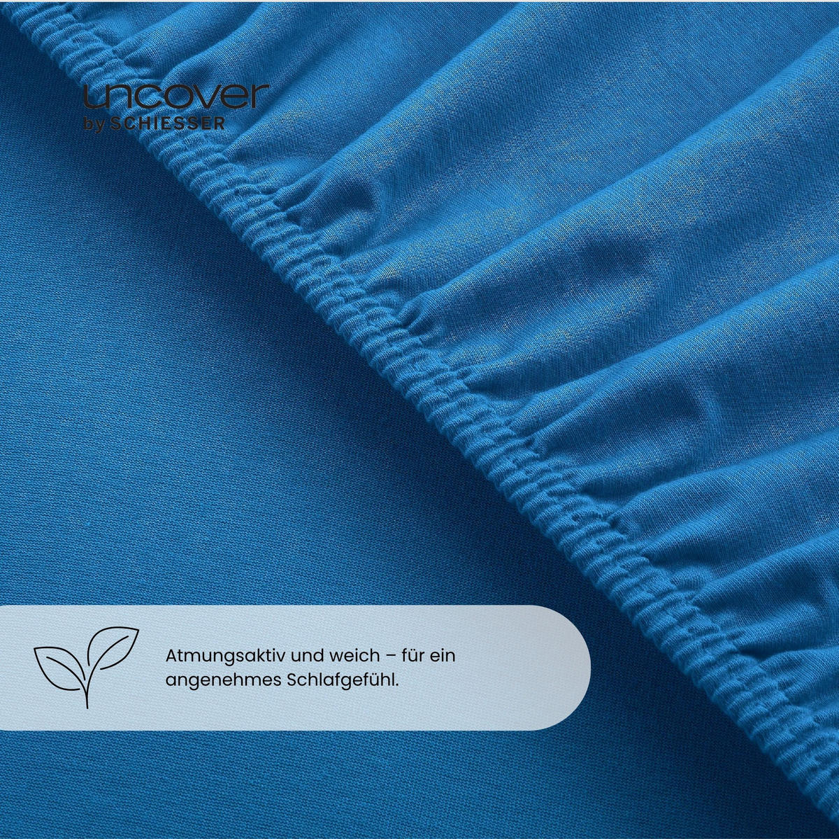 SPANNBETTLAKEN New Jersey - 100% Baumwolle - 150x200 cm - Royalblau - Blau, Textil (150/200cm) - Uncover by Schiesser
