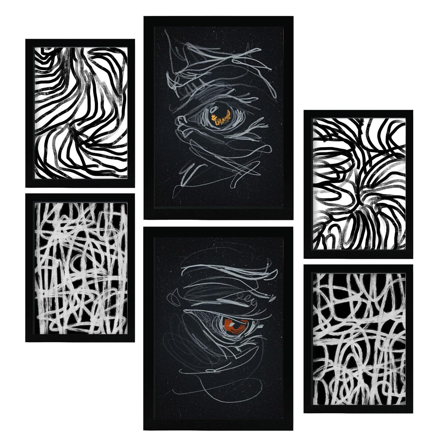 Nacnic Poster Schwarz 29x3 cm