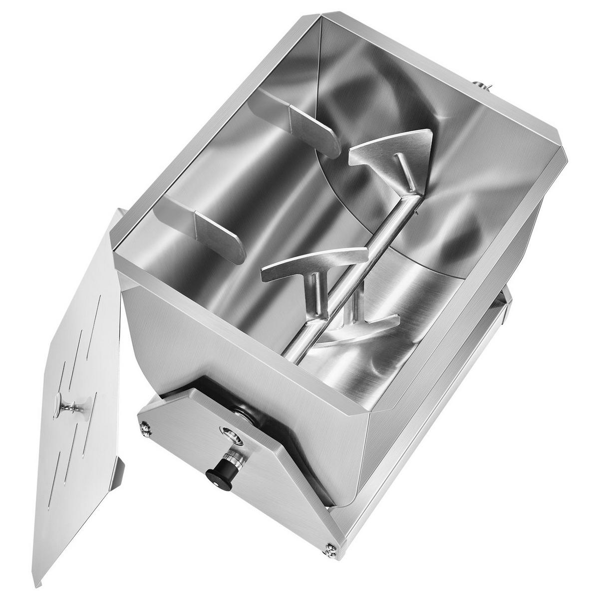 FLEISCHWOLF Manueller 20L, Hackfleischmischer Edelstahl, Gewerbliche Nutzung - Silberfarben, Metall (31.01/45/51cm) - Rolipo