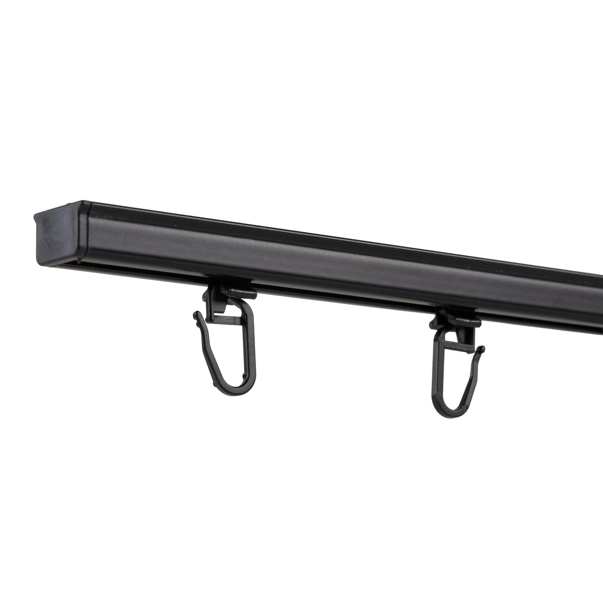 GARDINENSCHIENE RS, 1 läufig, 400 cm, schwarz - Schwarz, Metall (1.9/1.1/400cm) - SN Deco