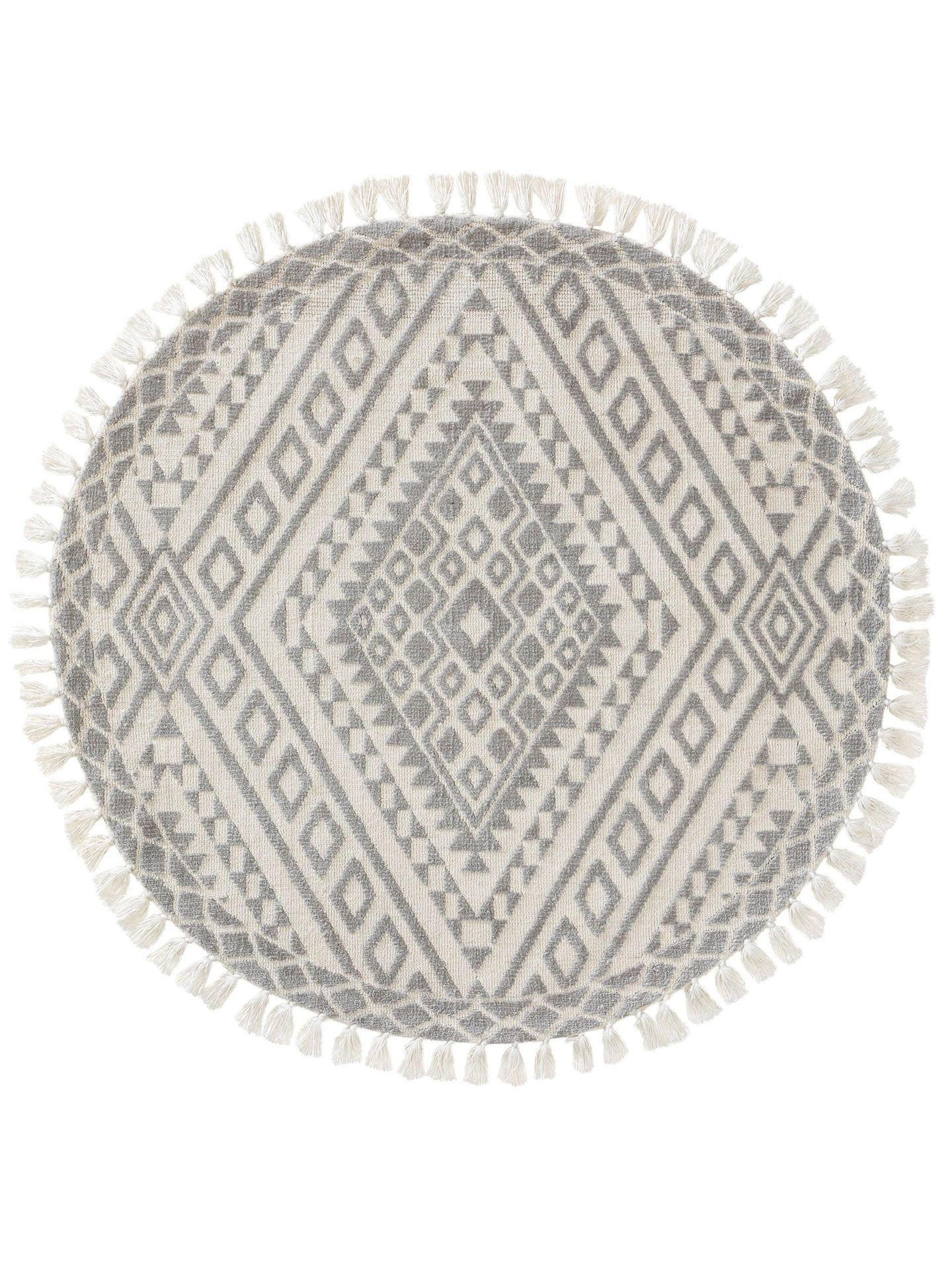 TEPPICH rund Elias Grau ø 150 cm rund - Grau, Textil (150/1cm) - KUNSTLOFT