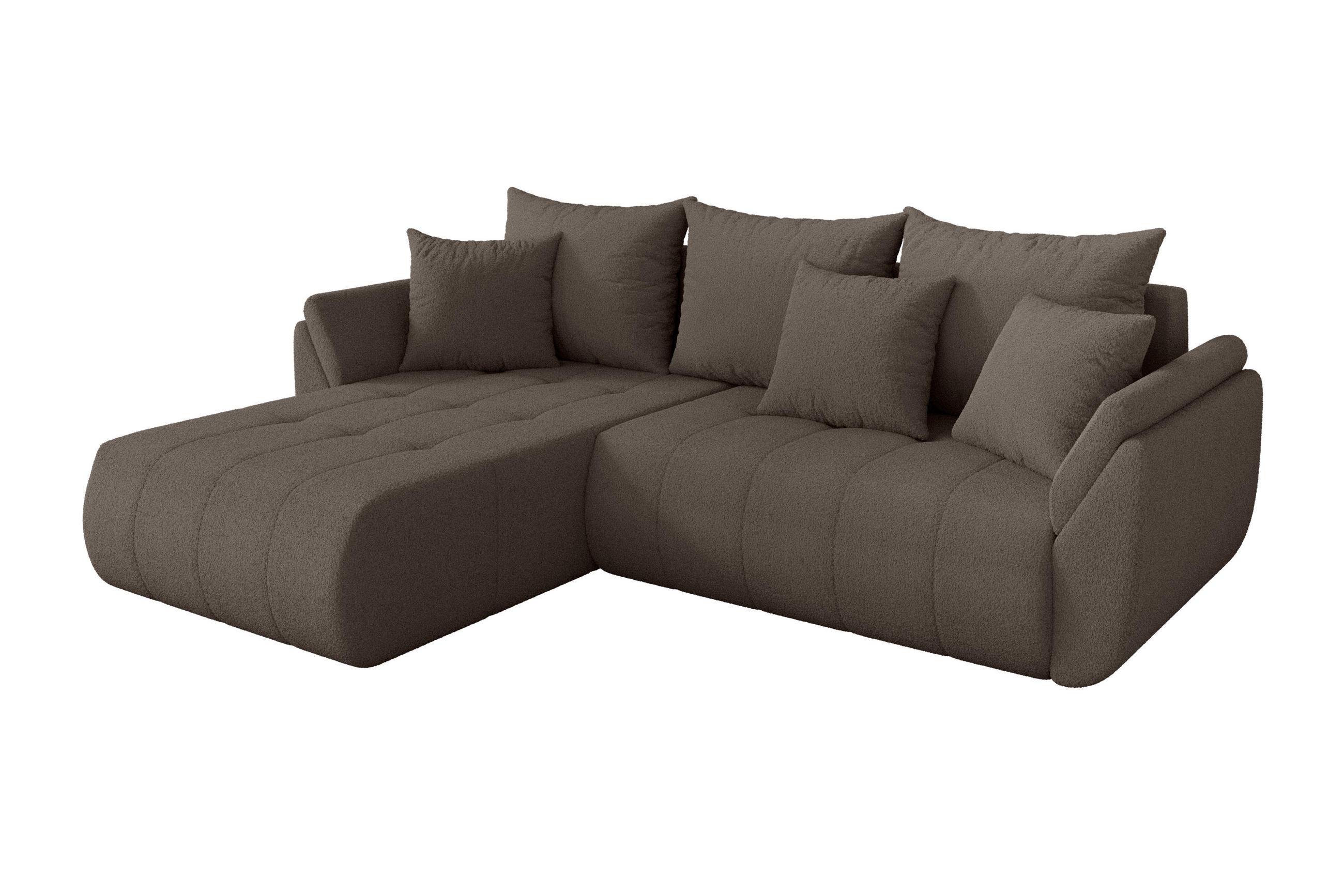 Altdecor Ecksofa Braun 277x194 cm