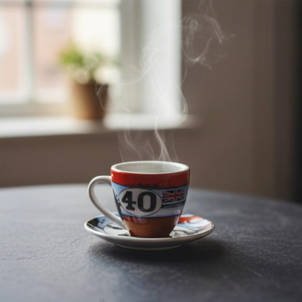 ESPRESSOTASSE 908/03 Spyder Mehrfarbig Mit Untertasse - Multicolor, Keramik (0.08L) - Porsche