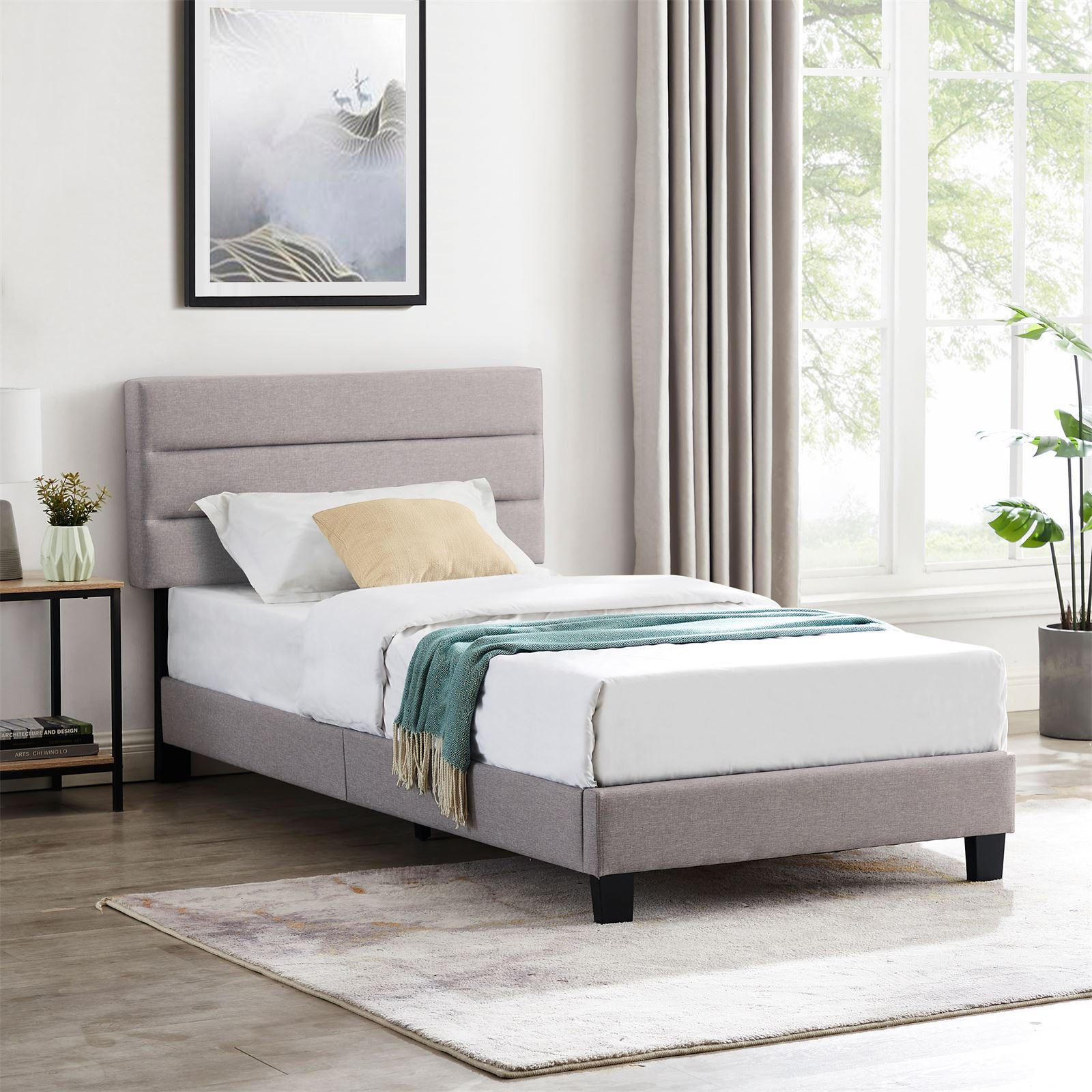 POLSTERBETT TUSCON 90X200 CM - Grau, Textil (90/200cm) - CARO-Möbel