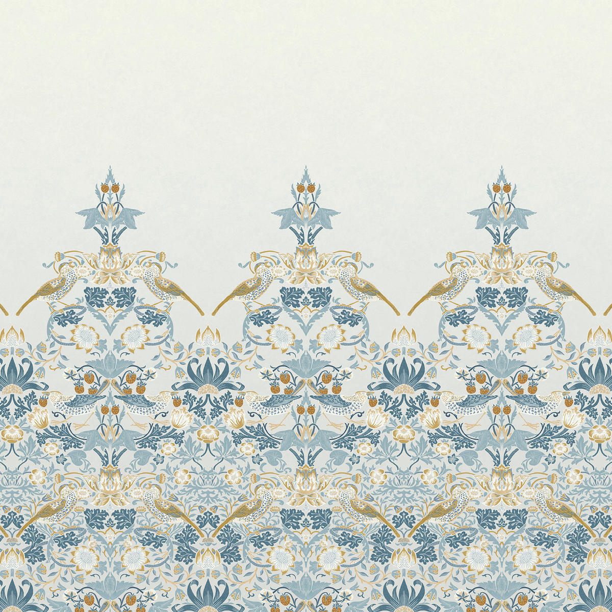 FOTOTAPETE - Strawberry Thief Soft Blue - Blau, Papier/Kunststoff (250/400cm) - Graham & Brown