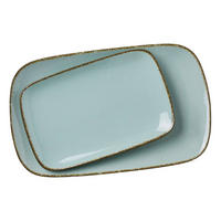 SERVIERPLATTEN-SET Casa Blau - Blau, Keramik (1/1/1cm) - Ritzenhoff Breker