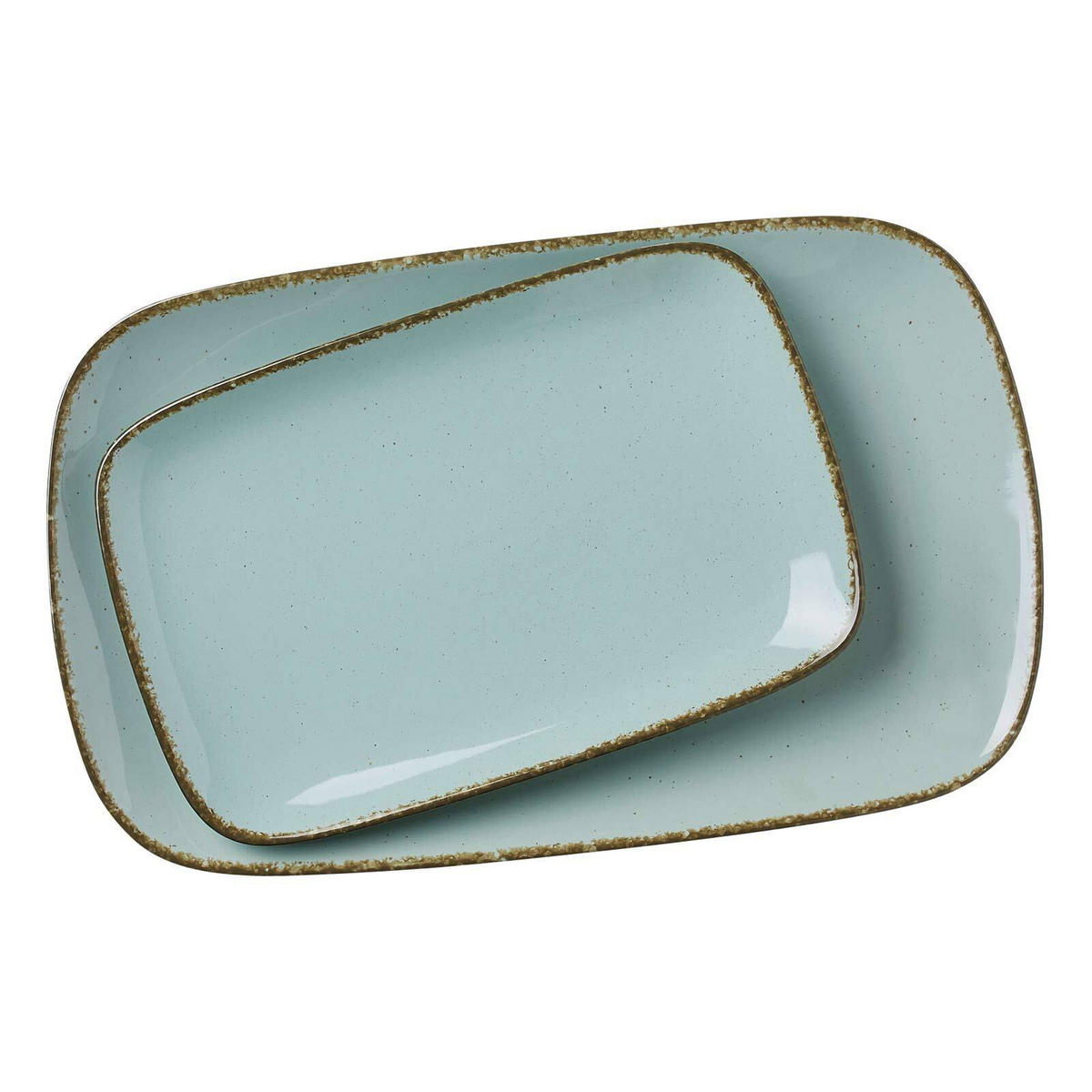 SERVIERPLATTEN-SET Casa Blau - Blau, Keramik (1/1/1cm) - Ritzenhoff Breker