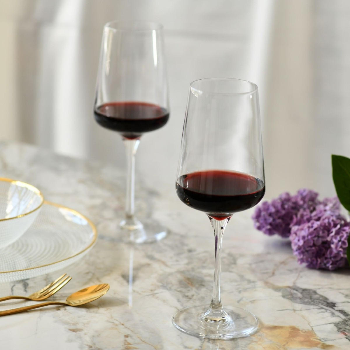 ROTWEINGLÄSER INFINITY, 4ER-SET, 560 ML - Transparent, Glas (0.56L) - Krosno Glass