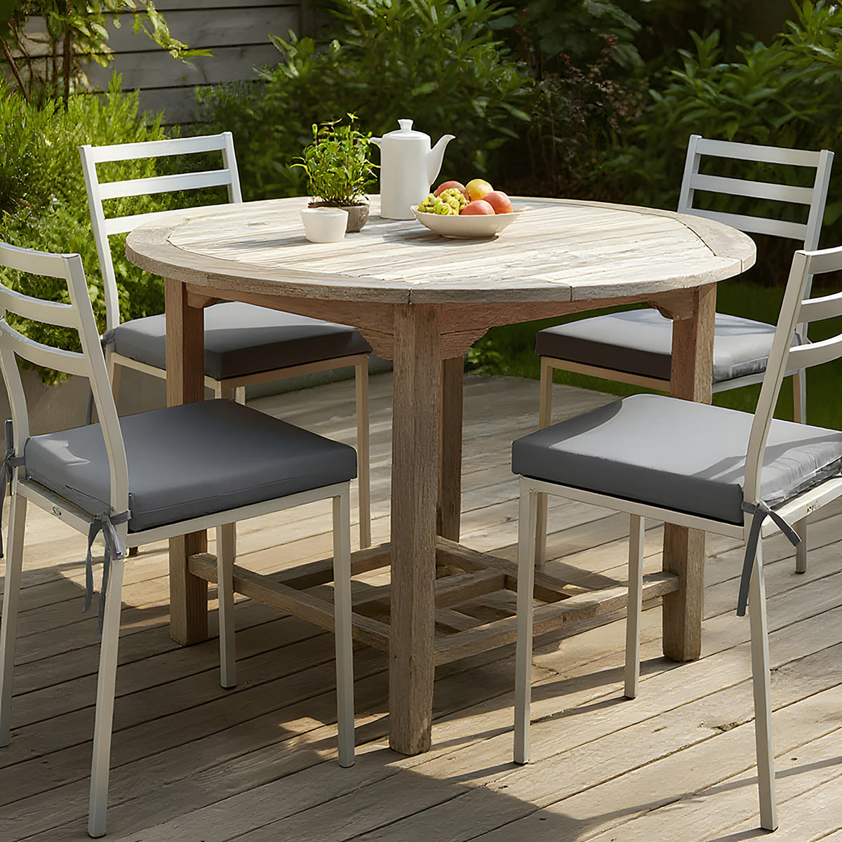 4XSTUHLKISSEN - Anthrazit, Textil (40/40/3cm) - Relaxdays