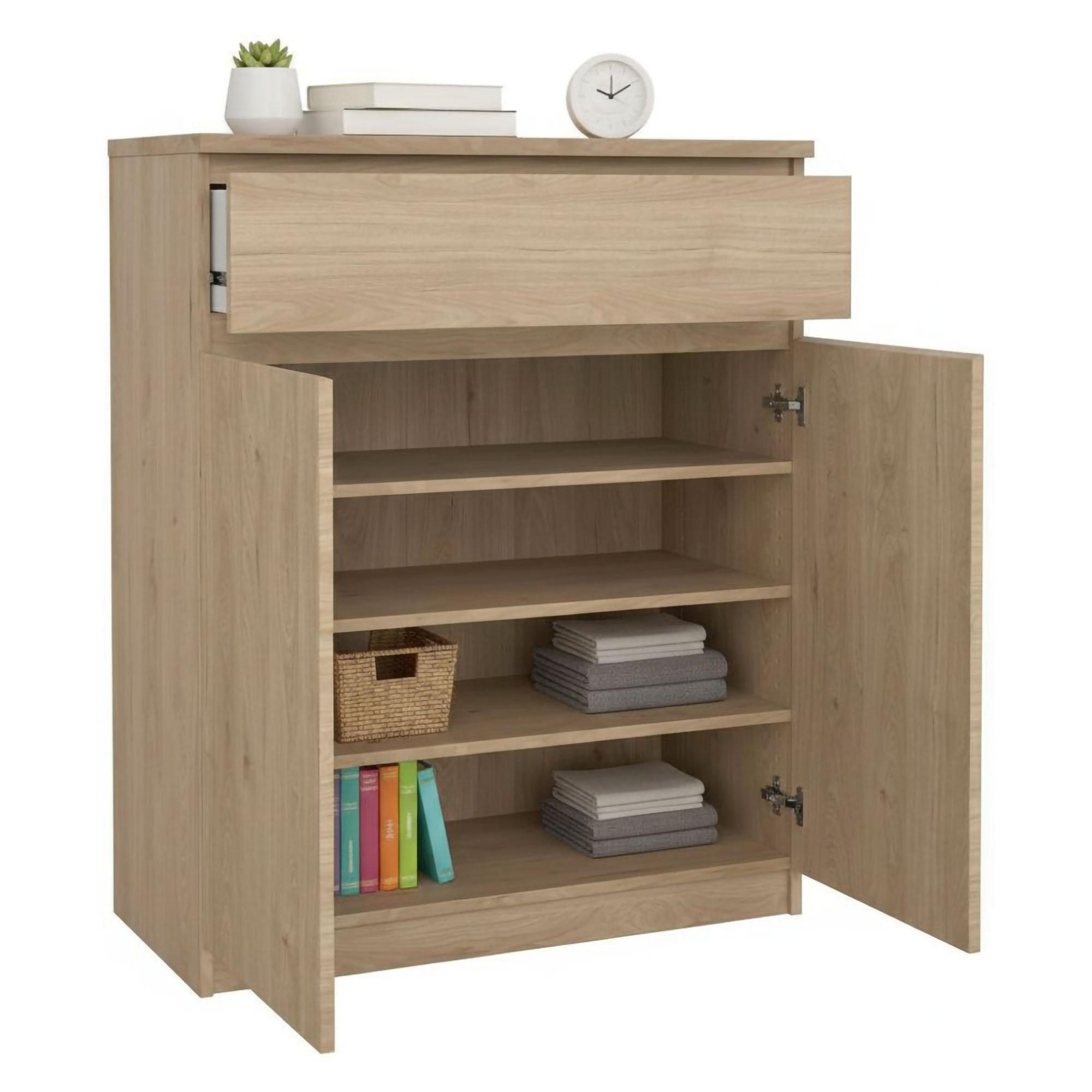 KOMMODE Eiche 40/80.4/100.4 cm - Braun, Holzwerkstoff (80/100/40cm) - DMORA