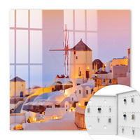 SCHLÜSSELBOX Weiß 30x30 cm – Türöffnung nach rechts - Griechische Insel - Weiß, Metall (30/30/5cm) - TULUP