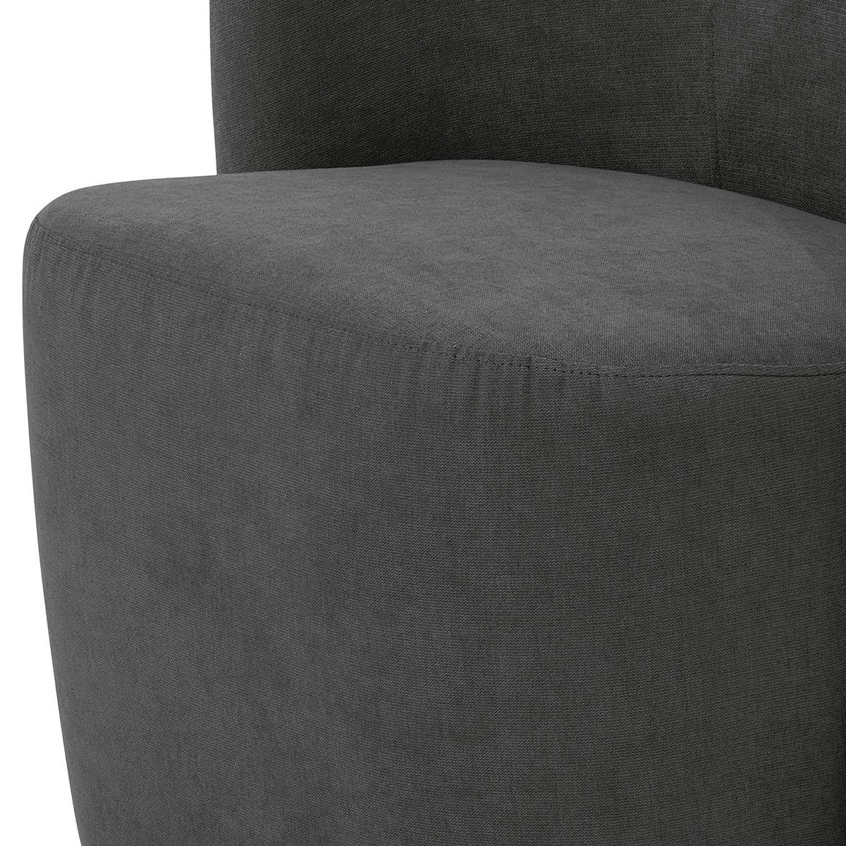 SESSEL - Schwarz/Graphitfarben, Kunststoff/Textil (75/78/49cm) - home24