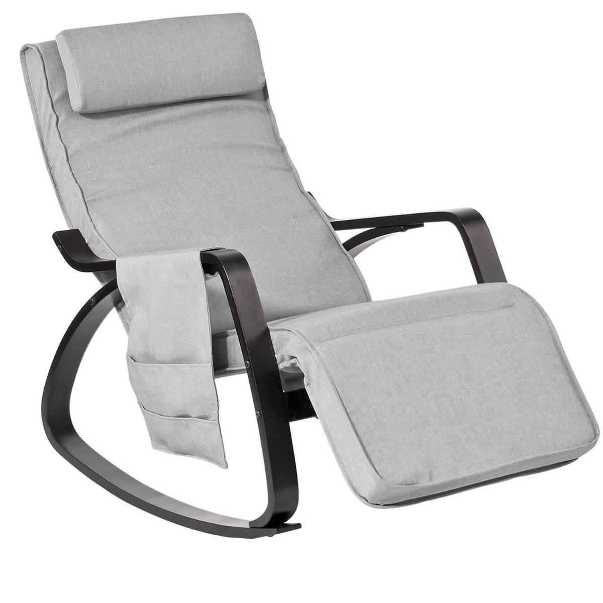 SCHAUKELSTUHL Grau - Grau, Holz/Textil (66/92/80cm) - SoBuy