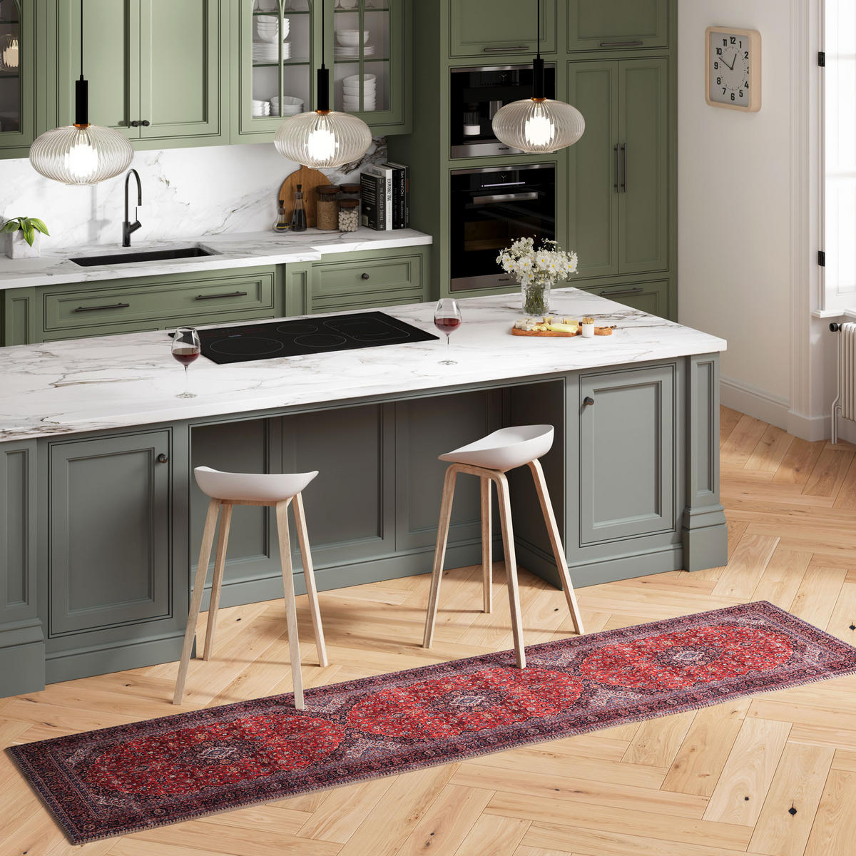 FLACHWEBETEPPICH Tullow - Rot, Textil (120/170cm) - Kukoon Rugs